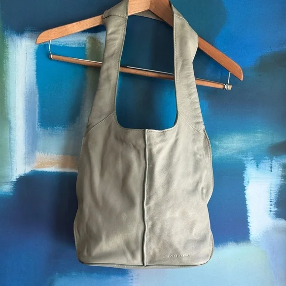 Lucky Brand Leather Shoulder Bag - Soft Green Sage - Picture 1 of 10